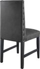 Elements International Cruz 2-Piece Dark Gray Dining Chairs-2