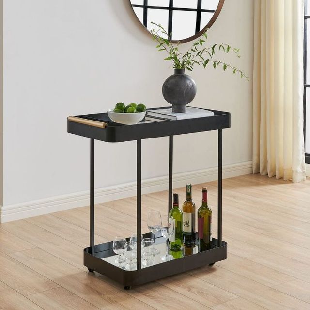 Uttermost® Vesper Black Iron Bar Cart-2