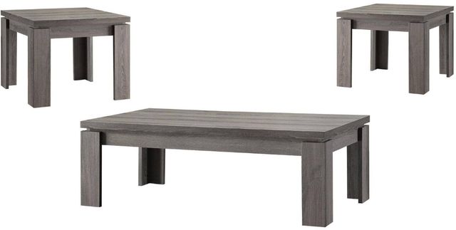 Coaster® Cain 3-Piece Weathered Grey Occasional Table Set-0