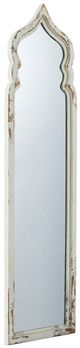 A & B Home Weathered White Full Length Floor Mirror-0