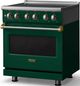 Viking® 5 Series 30" Ivy Pro Style Induction Range with Brushed Brass Trim-3