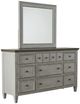 Liberty Furniture Heartland Antique White/Tobacco Dresser and Mirror-0