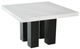 Steve Silver Co. Camila White Square Dining Table with Ebony Base-0