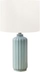 Monarch Specialties Inc. Green Ceramic Table Lamp with Ivory Shade-0