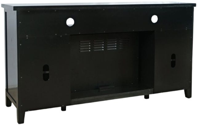 Jofran Inc. Urban Icon Black Electric Fireplace Media Console with Crystal Display-4