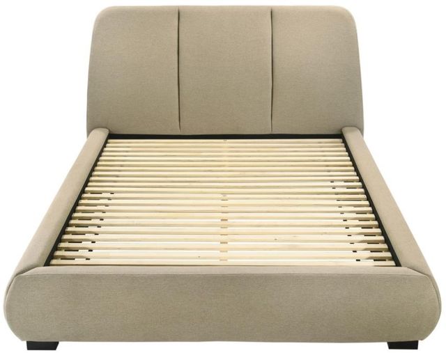 Coaster® Mokena Light Brown California King Upholstered Platform Panel Bed-2