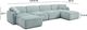 TOV Furniture Travie 6-Piece Sea Blue U-Shape Modular Sectional-2