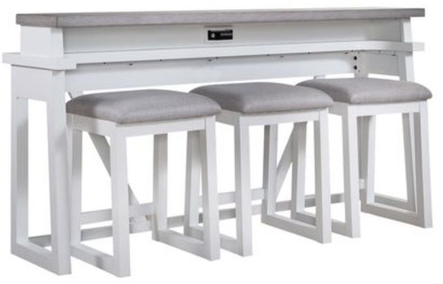 Liberty Furniture Palmetto Heights 4-Piece Driftwood/Shell White