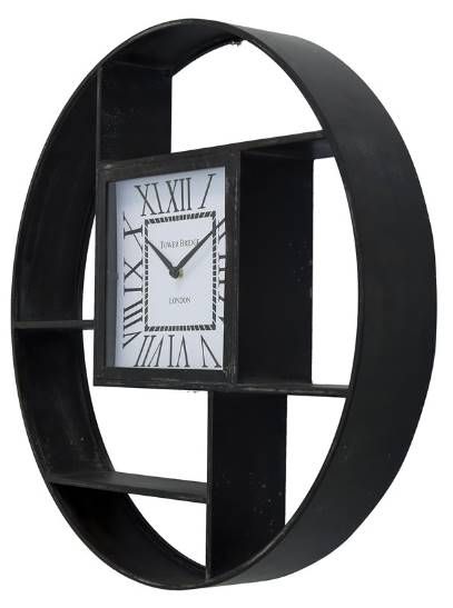 YHD Black/White Shelf Wall Clock-2