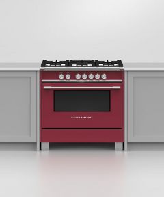 Fisher & Paykel 36" Red Freestanding Natural Gas Range