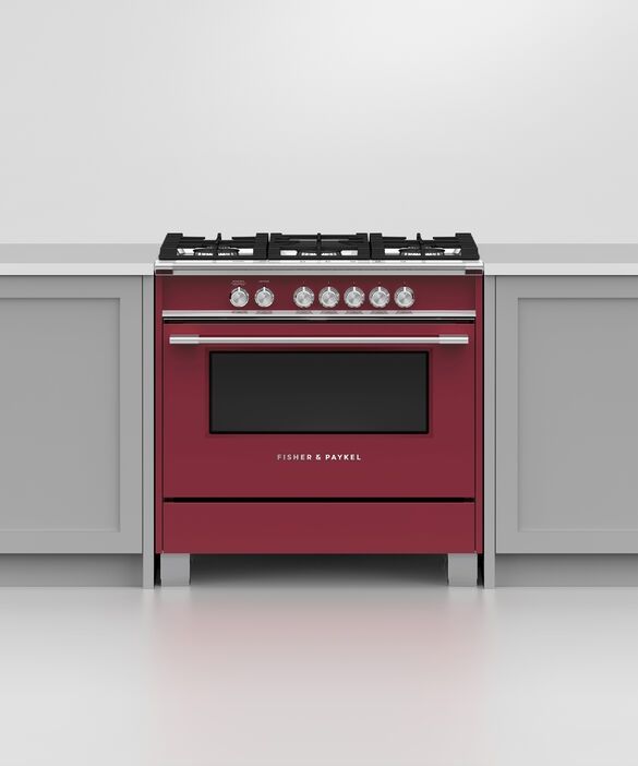 Fisher & Paykel 36" Red Pro Style Natural Gas Range-1