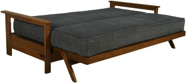 Kodiak Furniture Emily Brownstone/Taber Indigo Full Futon Frame with Mattress-1