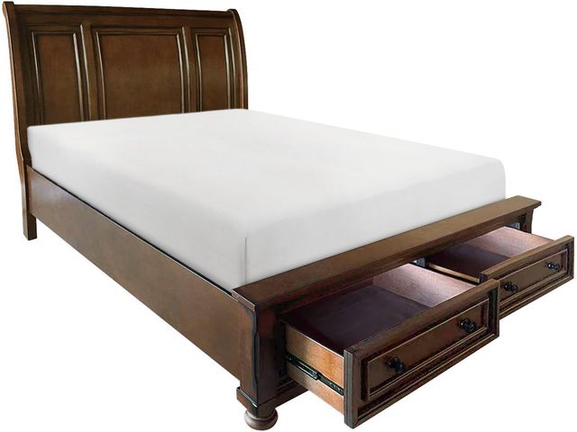 Homelegance® Cumberland Brown Cherry California King Storage Sleigh Platform Bed-3
