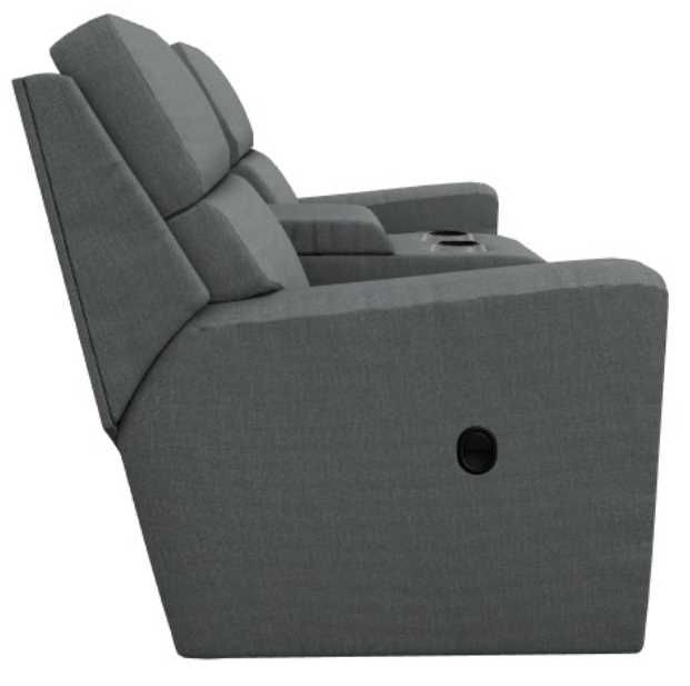 La-Z-Boy® Apollo Graphite Manual Reclining Loveseat with Console-3