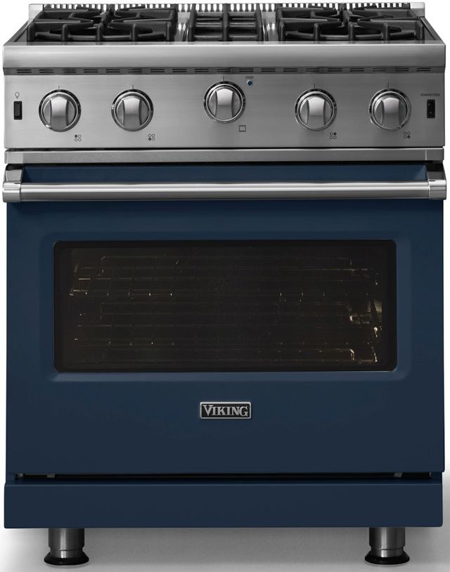 Viking® 5 Series 30" Slate Blue Pro Style Natural Gas Range-3