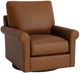Bassett® Furniture Customizable True Custom® Leather Roll Arm Swivel Chair-0