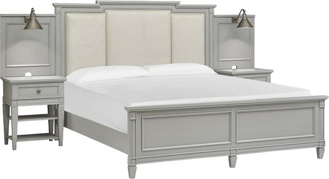 Magnussen Home® Glenbrook Natural/Pebble California King Wall Upholstered Panel Bed-0