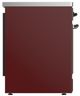 Ilve® Majestic III 30" Burgundy Pro Style Induction Range with Solid Door and Burnished Trim-3