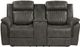 Homelegance® Centeroak Brownish Gray Reclining Loveseat with Console-2