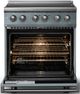 Viking® 5 Series 30" Novembery Sky Pro Style Induction Range with Polished Chrome Trim-1