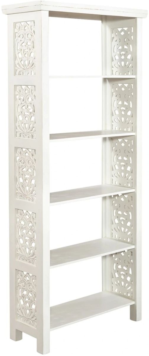 Liberty Furniture Trellis Lane Weathered White 75" Accent Bookcase-0