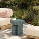 TOV Furniture Alma Tile Green Concrete Indoor/Outdoor Side Table-1
