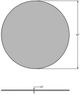 Amisco Customizable Calypso White Glass Dining Table with 42" Tabletop -2