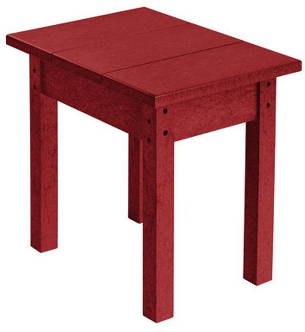 C R Plastic Generation Line Burgundy Rectangular Table-0