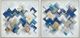 Classy Living 2-Piece Blue and Gold Chevron Luxe Diptych Wall Art Set-0