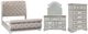 Liberty Furniture Magnolia Manor 4-Piece Antique White/Gray Califonia King Sleigh Bedroom Set-0