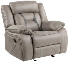 Steve Silver Co. Tyson Gray Manual Glider Recliner