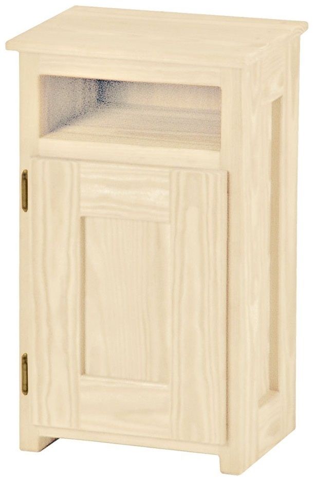 Crate Designs™ Furniture Unfinished Left Side Hinge Door Petite Nightstand-0