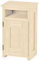 Crate Designs™ Furniture Unfinished Left Side Hinge Door Petite Nightstand-0