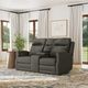 Flexsteel® Maxwell Cinder Power Reclining Loveseat with Console-1
