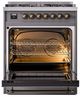 Ilve® Nostalgie II Series 30" Graphite Matte Pro Style Dual Fuel Range-2
