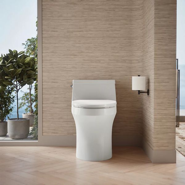 KOHLER® San Souci® White 1-Piece Compact Elongated Toilet with Concealed Trapway, 1.28 Gpf-3
