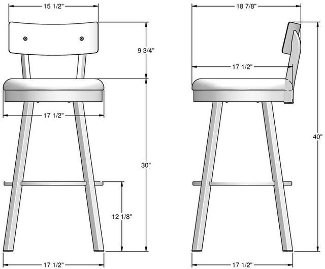 Amisco Customizable Lauren Upholstered Swivel Bar Stool-1
