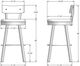 Amisco Customizable Lauren Upholstered Swivel Bar Stool-1