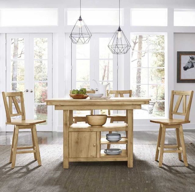 Liberty Furniture Lindsey Farm 5-Piece Natural Gathering Dining Table Set-1