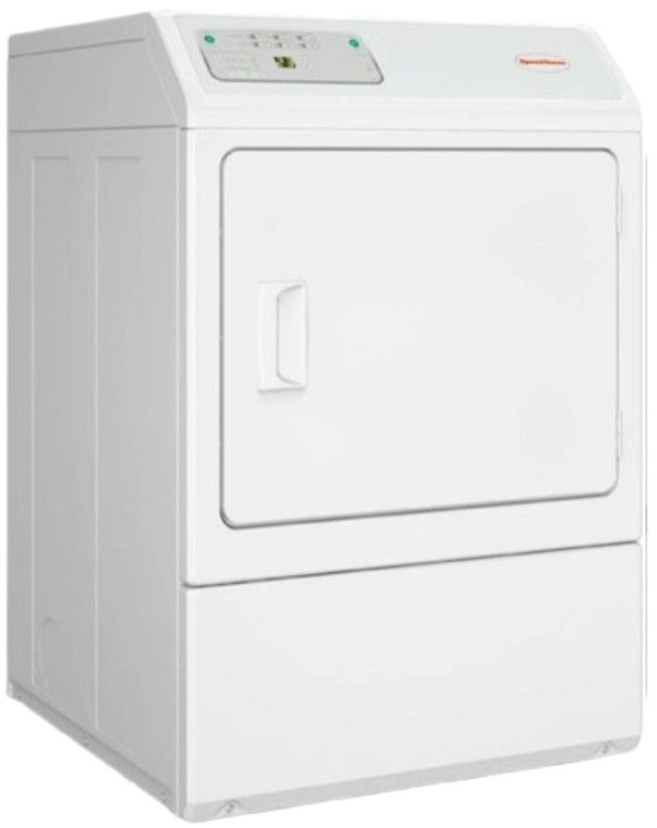 Speed Queen® Commercial 7.0 Cu. Ft. White Front Load Gas Dryer-1