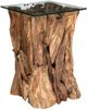 Uttermost® Rozel Glass Top End Table with Natural Base-0