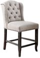 Furniture of America® Sania 2-Piece Antique Black/Beige Bar Chair Set-0