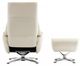 BarcaLounger© Adler Capri White Pedestal Recliner and Ottoman-3