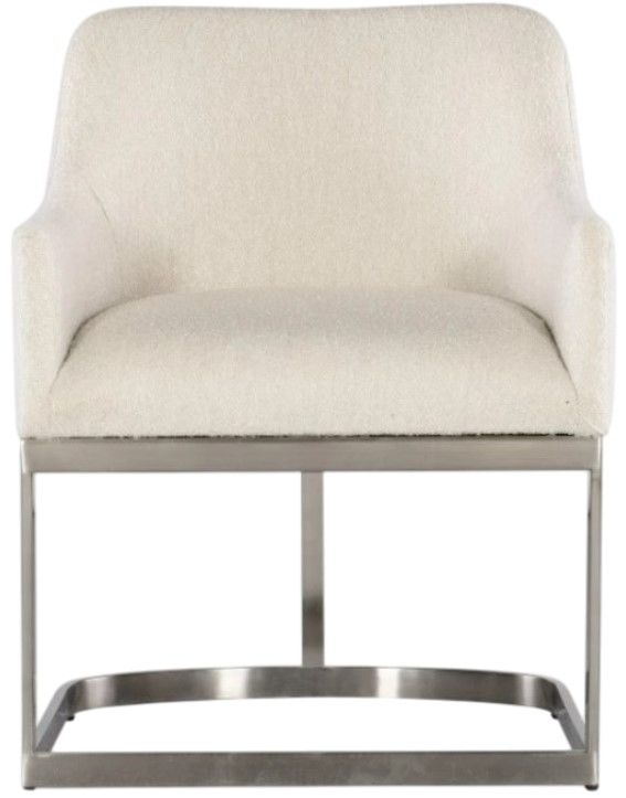 Hooker® Furniture Modern Mood Inverness Natural/Warm Pewter Upholstered Dining Arm Chair-2