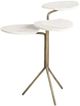 Bassett Mirror Alpine Brass Accent Table with White Top-0