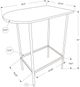 Monarch Specialties Inc. 24"X 36" Black Top Pub Table with Silver Metal Frame-2