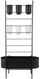 A & B Home Black Multi-Tiered Plant Stand with Buckets and Trough-2