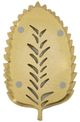 A & B Home Gold Decorative Leaf Plate-2