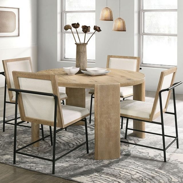 Furniture of America® Edenbridge 5-Piece Oak Dining Table Set-1
