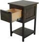 International Furniture Direct Dark Mita Stained Dark Chairside Table-4